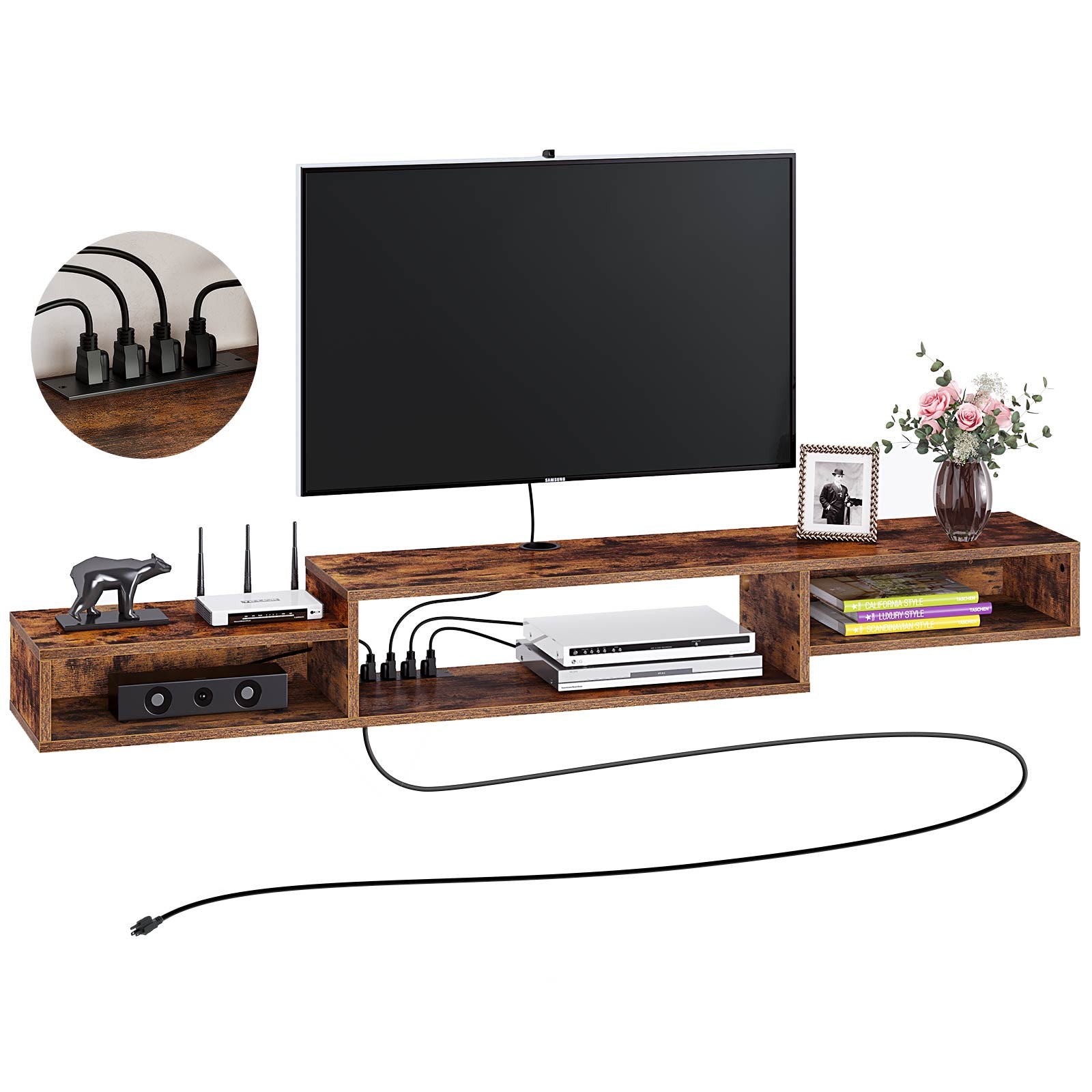 Wall hung tv stand discount