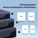 Rolanstar King Size Mattress 8 inch, Memory Foam Mattress for Pressure Relief, Cooling Gel Mattress in a Box, Bamboo-Charcoal Foam Mattress, Firm, Fiberglass Free, CertiPUR-US Certified