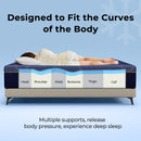 Rolanstar King Size Mattress 8 inch, Memory Foam Mattress for Pressure Relief, Cooling Gel Mattress in a Box, Bamboo-Charcoal Foam Mattress, Firm, Fiberglass Free, CertiPUR-US Certified