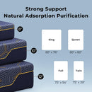 Rolanstar Queen Mattress 8 inch, Memory Foam Mattress for Pressure Relief, Cooling Gel Mattress in a Box, Bamboo-Charcoal Foam Mattress, Firm, Fiberglass Free, CertiPUR-US Certified