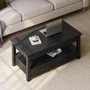 Coffee Table with Storage, Lift Top Coffee Table for Living Room 39.4" Black