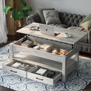 Rolanstar Coffee Table, Lift Top Coffee Table with Drawers and Hidden Compartment