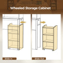 Rolanstar Bed Frame with Bookcase Storage Headboard, Slide Out Bedside Storage, Bed with Charging Station & LED Lights, Heavy Duty Metal Slats, No Box Spring Needed, Noise Free