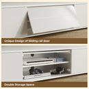 Rolanstar TV Stand with Power Outlet & LED Lights, Modern Entertainment Center for 32/43/50/55/65 Inchs TVs, TV Table, Universal Gaming LED TV Media Stand with Large Storage Cabinet