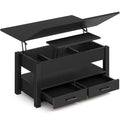 Rolanstar Coffee Table Lift Top, Multi-Function Convertible Coffee Table with Drawers and Hidden Compartment, Converts to Dining Table for Living Room, Home Office