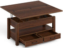 Rolanstar Coffee Table Lift Top, Multi-Function Convertible Coffee Table with Drawers and Hidden Compartment, Converts to Dining Table for Living Room, Home Office