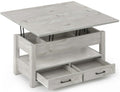 Rolanstar Coffee Table Lift Top, Multi-Function Convertible Coffee Table with Drawers and Hidden Compartment, Converts to Dining Table for Living Room, Home Office