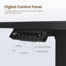 Rolanstar L Shaped Standing Desk with LED Light and Power Outlet, Dual Motor Height Adjustable Electric Standing Desk with Monitor Stand & Keyboard Tray, Carbon Fiber Black