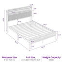 Rolanstar Bed Frame with Headboard and 4 Drawers, Metal Platform Bed