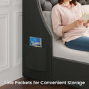 Rolanstar Bed Frame with Upholstered Headboard and 4 Drawers