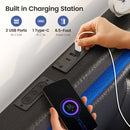 Rolanstar Bed Frame with Upholstered Headboard and 4 Drawers