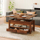 Rolanstar Lift Top Coffee Table with Hidden Storage, Multi-Function Coffee Table for Living Room