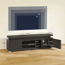 Rolanstar Wall Mounted TV Stand with Power Outlet 65 Inch Black