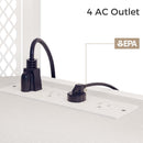 Rolanstar TV Stand with Mount and Power Outlet, Swivel TV Stand with LED Lights for 32/45/55/60/65/70 inch TVs, White Entertainment Center Media Console with Height Adjustable Mount