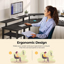 Rolanstar L Shaped Gaming Desk with LED Lights & Power Outlets, 46.2" Computer Desk with Full Monitor Stand & Storage Shelf, Corner Desk with Hooks, Carbon Fiber Desk Reversible