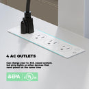 Rolanstar TV Stand with Mount and Power Outlet 51.2", Swivel TV Stand Mount for 32/45/55/60/65/70 inch TVs, Height Adjustable Modern Entertainment Center with Storage & LED Lights, TV Table White