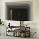 Seventable TV Stand with Mount and Power Outlet 51", Swivel TV Stand Mount for 32/45/55/60/65/70 inch TVs, Height Adjustable TV Entertainment Center with Cable Management, Rustic Brown