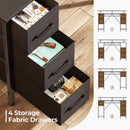 Seventable Computer Desk 47.2" with LED Lights & Power Outlets, Home Office Desk with 4 Drawers, Writing Desk with Keyboard Tray, Study Table with Monitor Stand, Work Desks for Home Office, Black