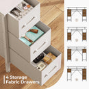 Seventable Computer Desk 47.2" with LED Lights & Power Outlets, Home Office Desk with 4 Drawers, Writing Desk with Keyboard Tray, Study Table with Monitor Stand, Work Desk for Home Office, White