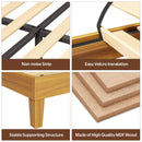 Rolanstar Full Bed Frame with Headboard, Charging Station and LED Lights, Wooden Bed Frame Foundation with Wood Slat Support, No Box Spring Needed, Pine