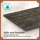 Rolanstar Shoe Bench, 3-Tier Shoe Rack, 39.4” Storage Entry Bench with Mesh Shelves Wood Seat, Rustic Foyer Bench for Hallway Front Door, Doorway, Living Room, Mudroom, Steel Frame, Gray