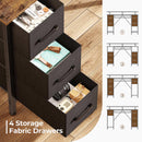 Seventable Computer Desk 47.2" with LED Lights & Power Outlets, Home Office Desk with 4 Drawers, Writing Desk with Keyboard Tray, Study Table with Monitor Stand, Work Desk for Home, Rustic Brown