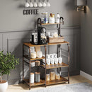 Rolanstar Kitchen Baker's Rack, Microwave Stand with 7 Shelves and 12 Hooks