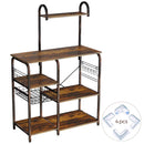 Rolanstar Kitchen Baker's Rack, Microwave Stand with 7 Shelves and 12 Hooks
