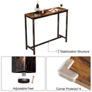 Rolanstar Rustic Bar Table with Metal Frame, Pub Dining High Table