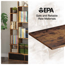 Rolanstar Bookshelf with 2 Drawers, Free Standing Tree Bookcase