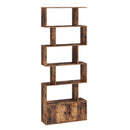 Rolanstar Bookcase with Cabinet,6-Tier Freestanding Bookshelf
