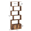 Rolanstar Bookcase with Cabinet,6-Tier Freestanding Bookshelf
