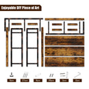 Rolanstar Metal and Wood Industrial Bookshelf, 3-Tier 6 Foot Etagere Bookshelf