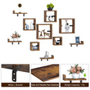 Rolanstar Floating Shelves, Wall Mounted Cube Shelves, Set of 2