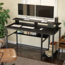 Rolanstar Computer Desk with Storage Shelf 47 Inch