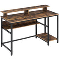 Rolanstar Computer Desk with Storage Shelf 55 Inch