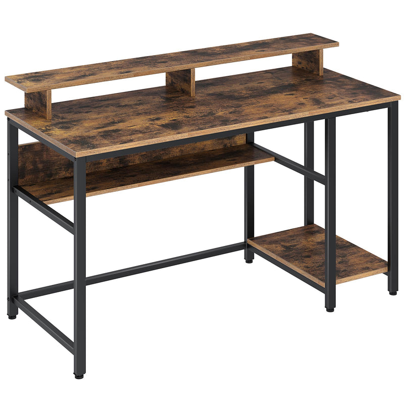 Rolanstar Computer Desk with Storage Shelf 55 Inch
