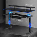 Rolanstar Dual Motor Electric Height Adjustable Computer Desk With Usb Charging Ports & Keyboard Tray & Monitor Shelf 47 Inch