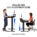 Rolanstar Dual Motor Electric Height Adjustable Computer Desk With Usb Charging Ports & Keyboard Tray & Monitor Shelf 47 Inch