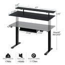 Rolanstar Dual Motor Electric Height Adjustable Computer Desk With Usb Charging Ports & Keyboard Tray & Monitor Shelf 47 Inch