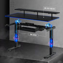 Rolanstar Dual Motor Electric Height Adjustable Computer Desk With Usb Charging Ports & Keyboard Tray & Monitor Shelf 55 Inch