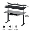 Rolanstar Dual Motor Electric Height Adjustable Computer Desk With Usb Charging Ports & Keyboard Tray & Monitor Shelf 55 Inch