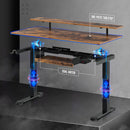 Rolanstar Dual Motor Electric Height Adjustable Computer Desk With Usb Charging Ports & Keyboard Tray & Monitor Shelf 47 Inch