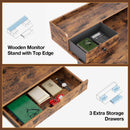 Rolanstar Single Motor Free Standing Electric Height Adjustable Desk With Drawers And Headphone Hooks 47 Inch