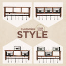 Rolanstar Rustic Wall Mounted Storage Cabinets Coat Rack 6 Hooks