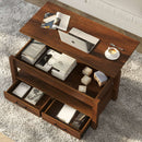 Rolanstar Coffee Table, Lift Top Coffee Table with Drawers and Hidden Compartment