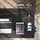 Rolanstar Computer Desk with Power Outlet, Side Storage Bag and Iron Hooks 39/47/55/63 Inch