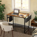 Rolanstar Computer Desk with Power Outlet, Side Storage Bag and Iron Hooks 39 Inch