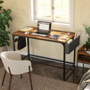 Rolanstar Computer Desk with Power Outlet, Side Storage Bag and Iron Hooks 39/47/55/63 Inch