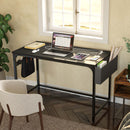 Rolanstar Computer Desk with Power Outlet, Side Storage Bag and Iron Hooks 39/47/55/63 Inch